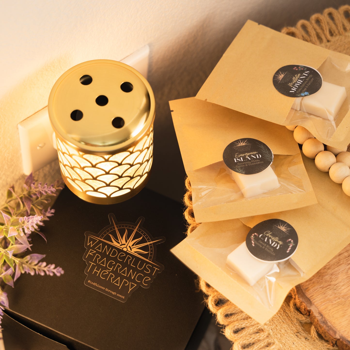 Gold Wax Melter Gift Box